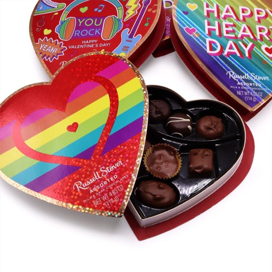 Valentines Day Russell Stover | Assorted Chocolates Tween Heart Box, 4.03 Oz.